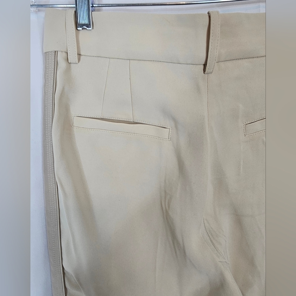 Atm Anthony Thomas Melillo size 2 satinc stripe khaki trousers NWT - Picture 6 of 6